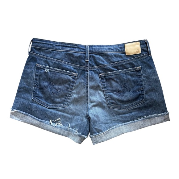 AG Hailey Ex-Boyfriend Roll Up Distressed Denim Shorts 31 - Picture 6 of 11